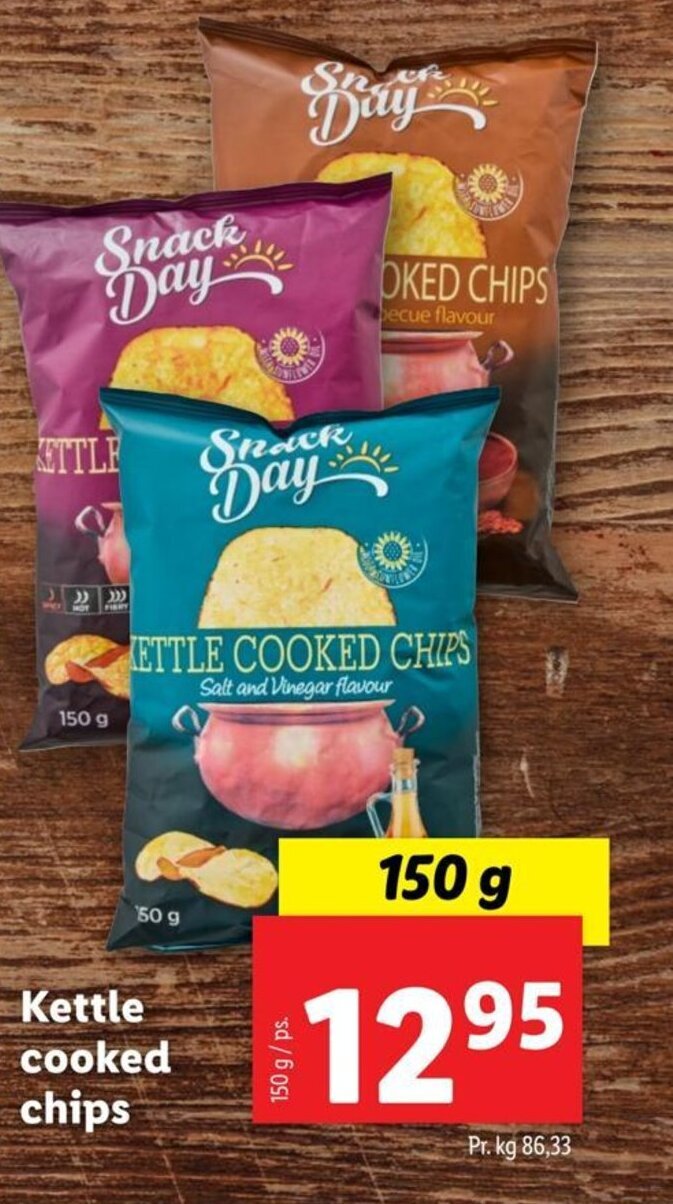 Snack Day Kettle cooked chips tilbud hos Lidl