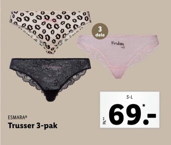 Lidl ESMARAⓇ Trusser 3-pak tilbud