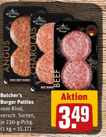 REWE DE Butcher's Burger Patties tilbud