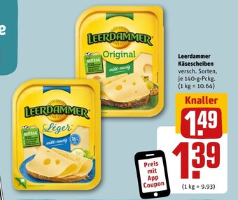 REWE DE Leerdammer Käsescheiben tilbud