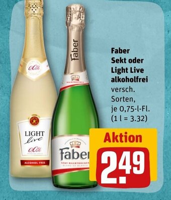 Faber Sekt oder Light Live alkoholfrei