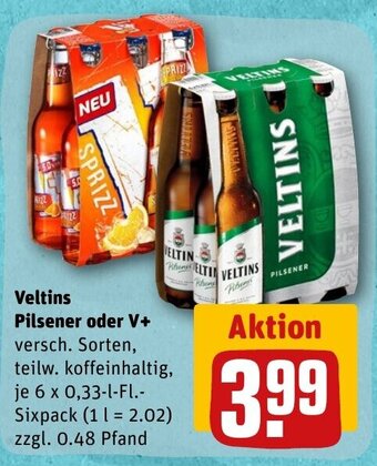 REWE DE Veltins Pilsener oder V+ tilbud