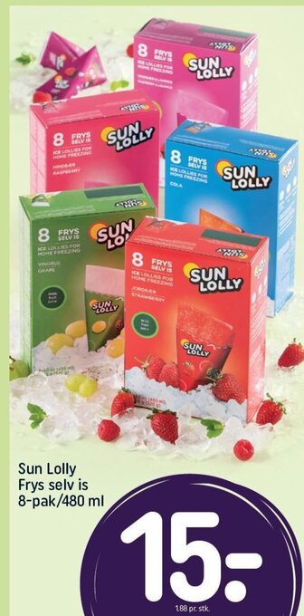 Sun Lolly Frys selv is 8-pak/480 ml