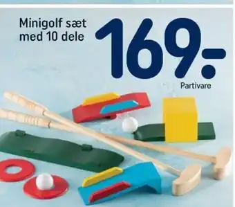 Minigolf sæt med 10 dele