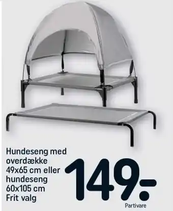 Hundeseng med overdække 49x65 cm eller hundeseng 60x105 cm Frit valg