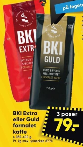 BKI Extra eller Guld formalet kaffe