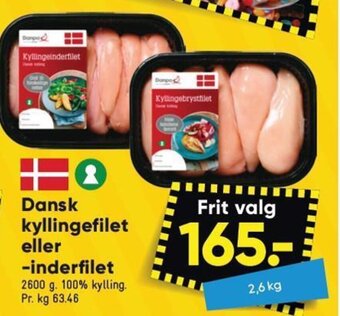 Bilka Dansk kyllingefilet eller -inderfilet tilbud