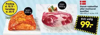 Bilka Dansk nakkefilet eller marineret kamfilet tilbud