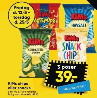 Bilka KiMs chips eller snacks tilbud