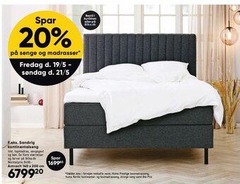 Bilka F.eks. Sandvig kontinentalseng tilbud