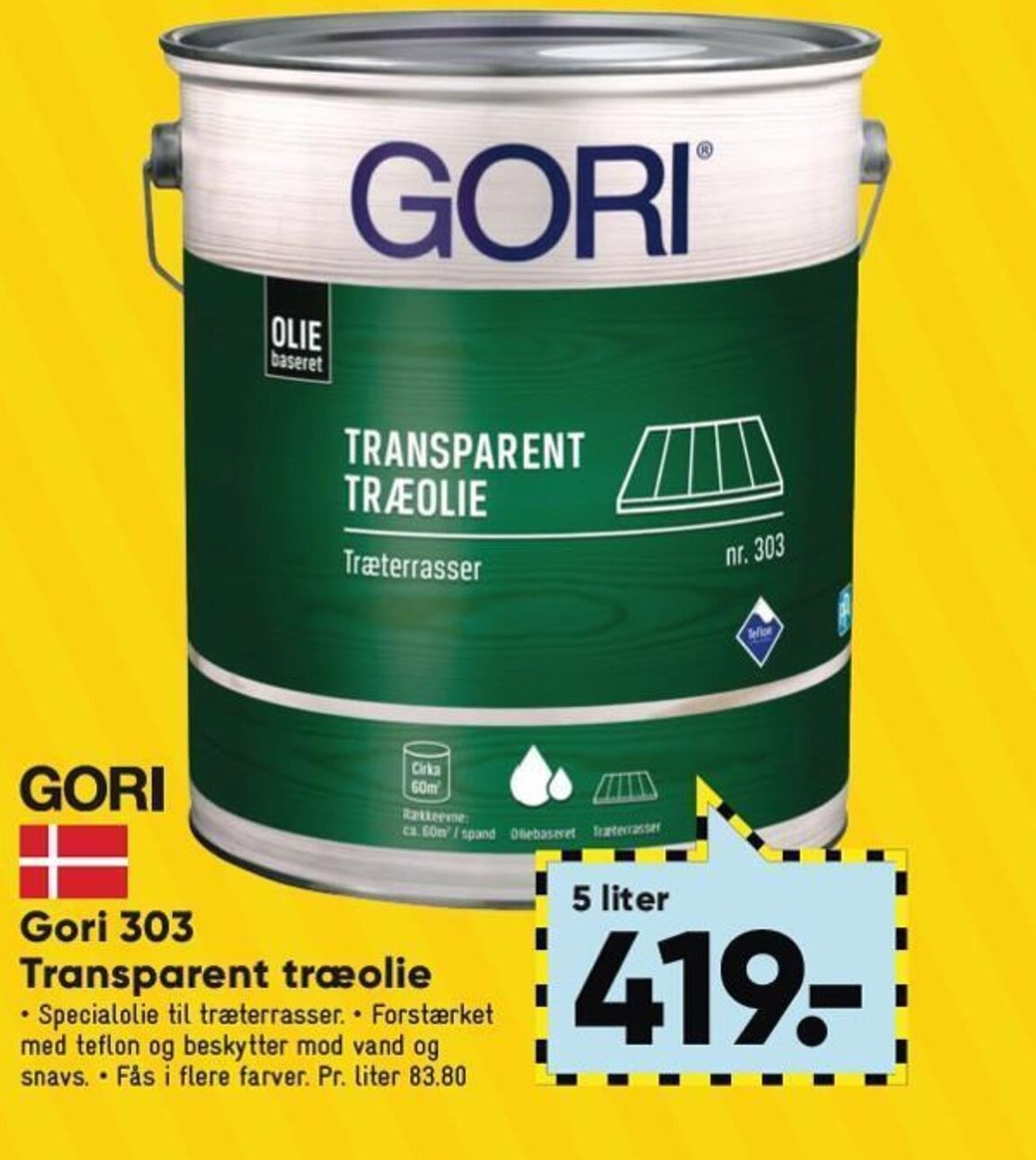 Bilka Gori 303 Transparent træolie tilbud