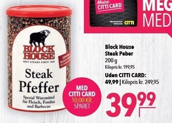 Citti Block house steak peber tilbud