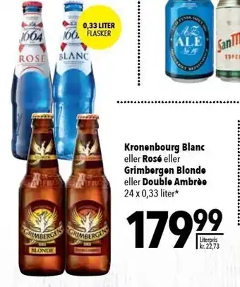 Citti Kronenbourg blac eller rosé eller grimbergen blonde eller double ambrèe tilbud