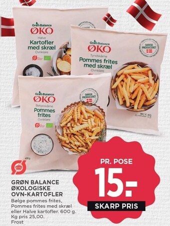 MENY Grøn balance økologiske ovn-kartofler tilbud