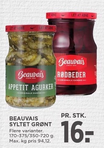 MENY Beauvais syltet grønt tilbud