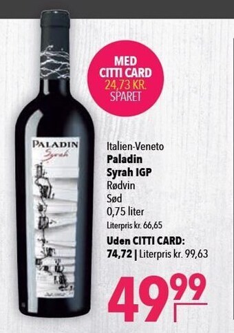 Citti Paladin syrah igp tilbud