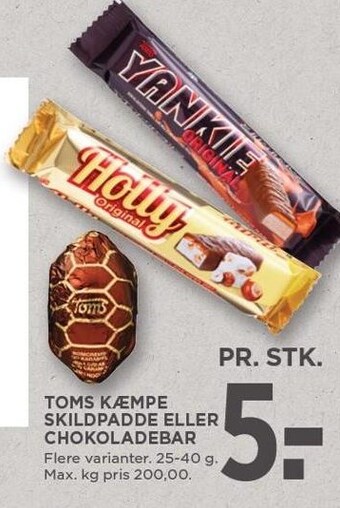 MENY Toms kæmpe sildpadde eller chokoladebar tilbud