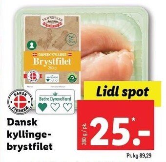 Lidl Dansk kyllingebrystfilet tilbud