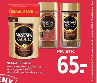 MENY Nescafé gold tilbud