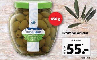 Lidl Grønne oliven tilbud