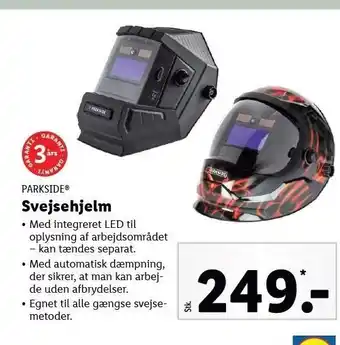 Lidl Parkside svejsehjelm tilbud