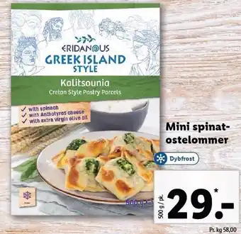 Lidl Mini spinatostelommer tilbud