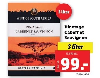 Lidl Pinotage cabernet sauvignon tilbud