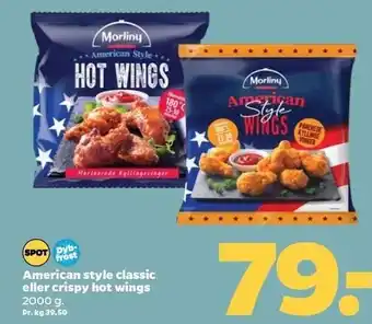 Netto American style classic eller crispy hot wings tilbud