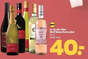 Netto Le arche eller wolf blass red label tilbud