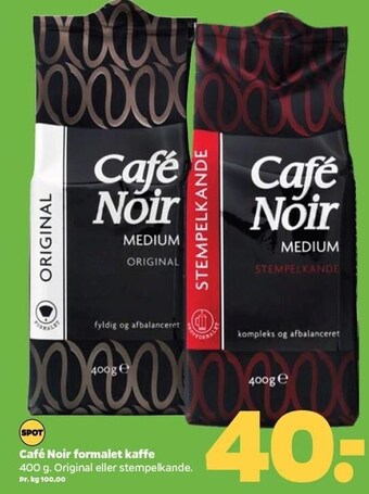Netto Café noir formalet kaffe tilbud