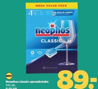 Netto Neophos classic opvasketabs tilbud