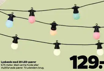 Netto Lyskæde med 20 led-pærer tilbud