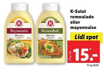Lidl K-salat remoulade eller mayonnaise tilbud
