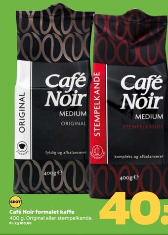 Netto Café Noir formalet kaffe tilbud