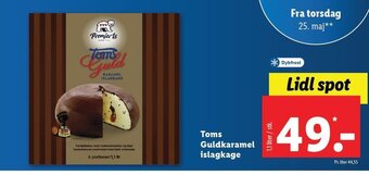 Lidl Toms Guldkaramel islagkage tilbud