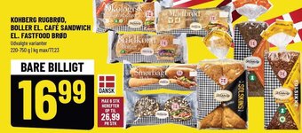 Løvbjerg KOHBERG RUGBRØD, BOLLER EL. CAFÉ SANDWICH EL. FASTFOOD BRØD tilbud
