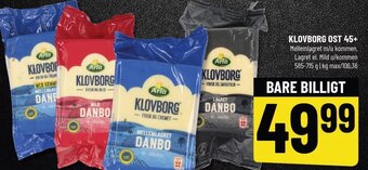 Løvbjerg KLOVBORG OST 45+ tilbud