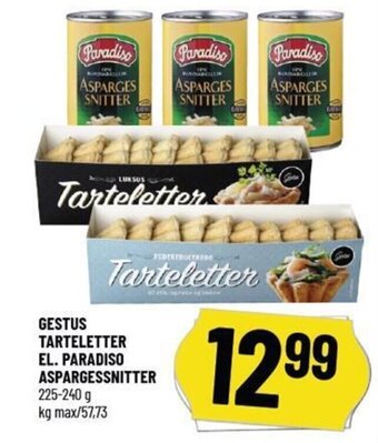 Løvbjerg GESTUS TARTELETTER EL. PARADISO ASPARGESSNITTER tilbud