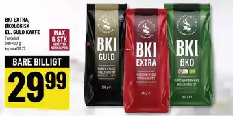 Løvbjerg BKI EXTRA, ØKOLOGISK EL. GULD KAFFE MAX tilbud