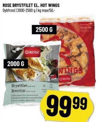 Løvbjerg ROSE BRYSTFILET EL. HOT WINGS tilbud