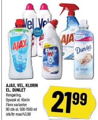 Løvbjerg AJAX, VEL, KLORIN EL. DUNLET tilbud