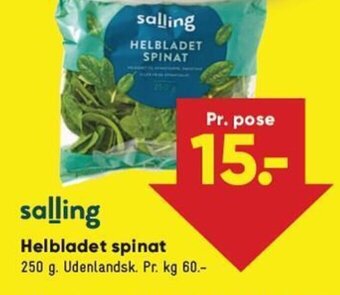 Bilka Helbladet spinat tilbud