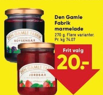 Den Gamle Fabrik marmelade