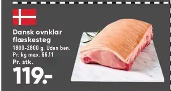 Bilka Dansk ovnklar flæskesteg tilbud