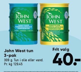 Bilka John West tun 3-pak tilbud