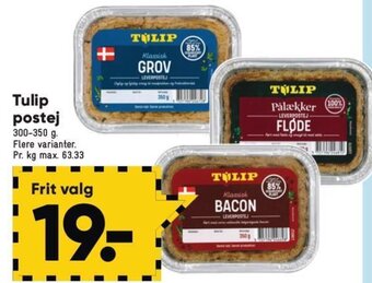 Bilka Tulip postej tilbud