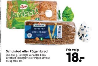 Bilka Schulstad eller Pågen brød tilbud