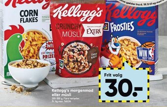 Kellogg's morgenmad eller müsli