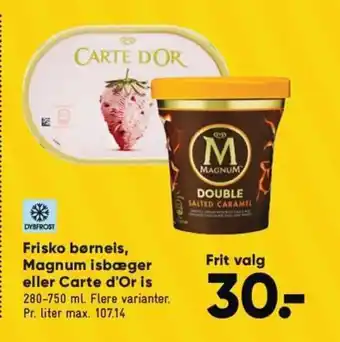 Frisko børneis, Magnum isbæger eller Carte d'Or is