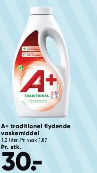 Bilka A+ traditionel flydende vaskemiddel tilbud